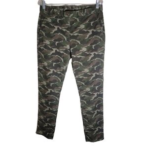 Khakis by Gap mid rise broken in straight green camouflage pants size 6